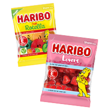 Haribo lovers, fruit rotella of zure spenen